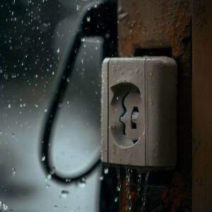 rain on outlet - source bing images creator