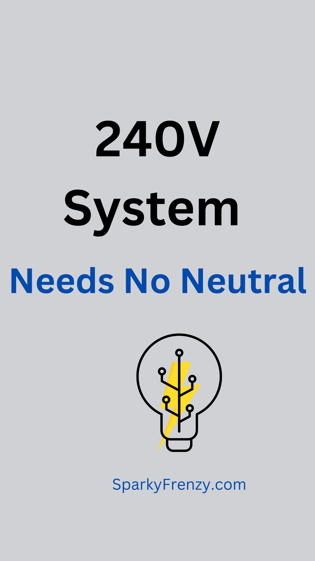 240V Power How Does It Work Without A Neutral Wire? Sparky Frenzy 240V Power How Does It Work Without A Neutral Wire? Sparky Frenzy