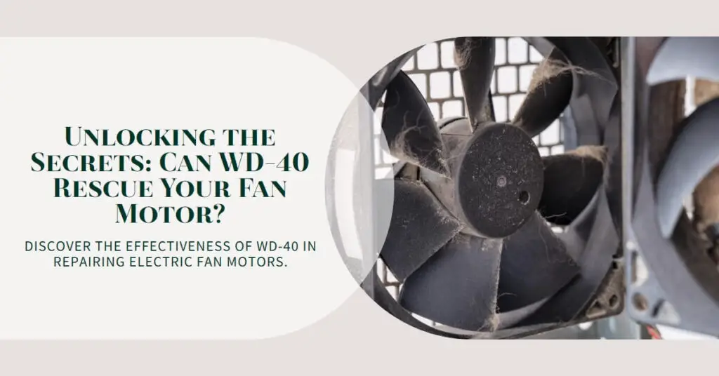Unlocking the Secrets Can WD40 Rescue Your Electric Fan Motor?